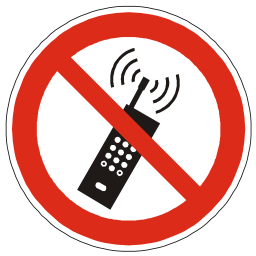 Icône rouge rond pictogramme téléphone interdit mobile portable onde à télécharger gratuitement